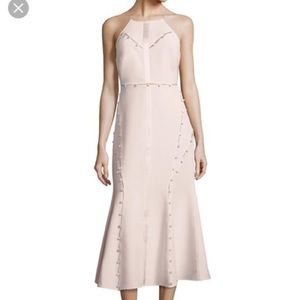 Baby pink midi dress w buttons cinq a sept